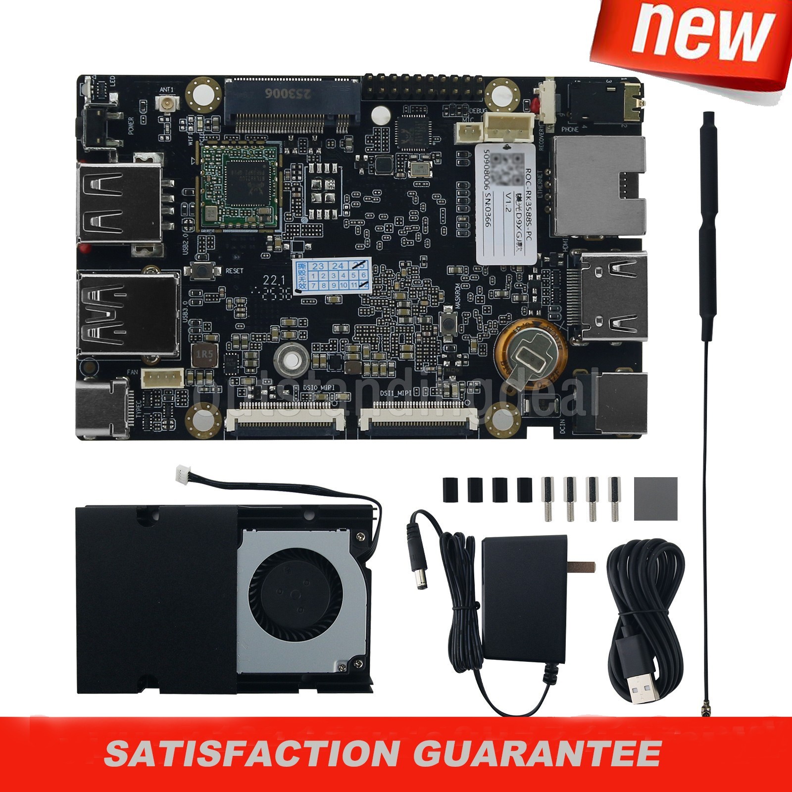 ROC-RK3588S-PC 8-Core 8K AI Mainboard Artificial Intelligent Development Board