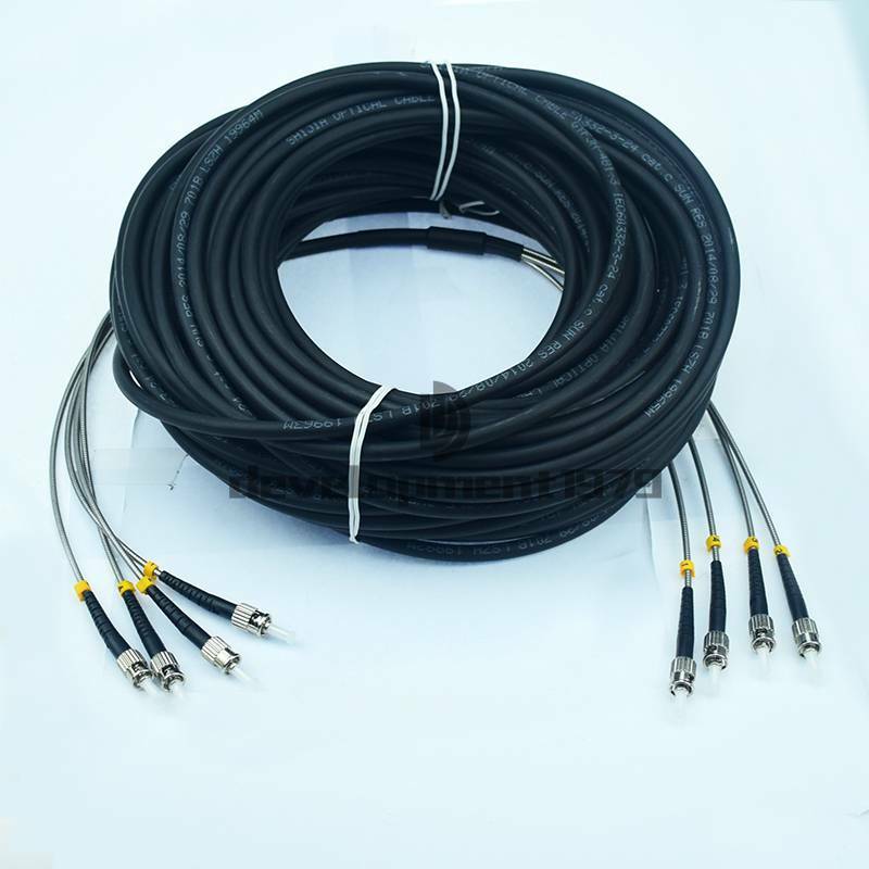 4 Cores Field Outdoor Fiber Cable ST-ST 4 Strand 9/125 SM Fiber Patch Cord 10M