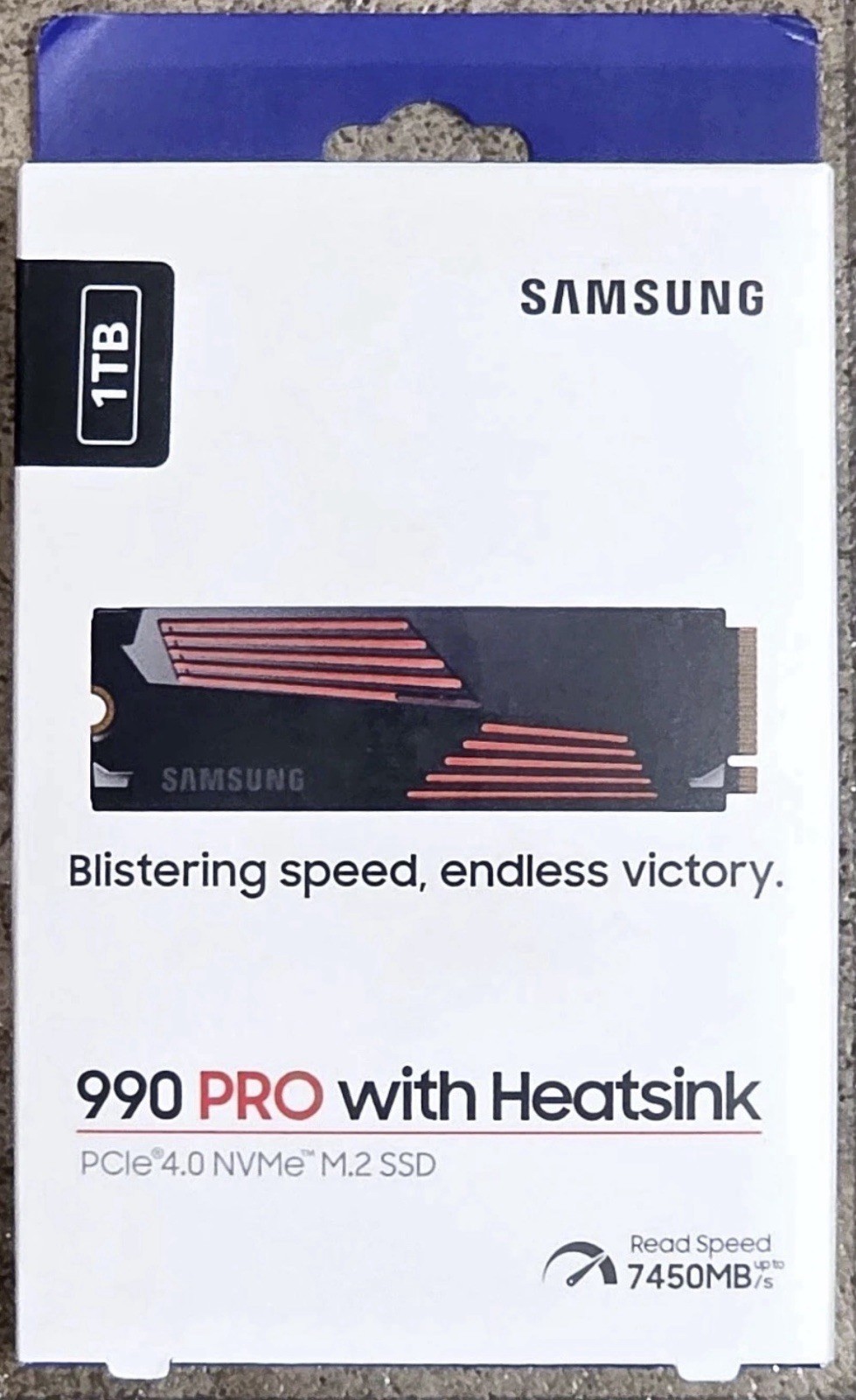 NEW SAMSUNG 1TB 990 PRO NVME M.2 2280 SSD with Heatsink MZ-V9P1T0GW FAST SHIP