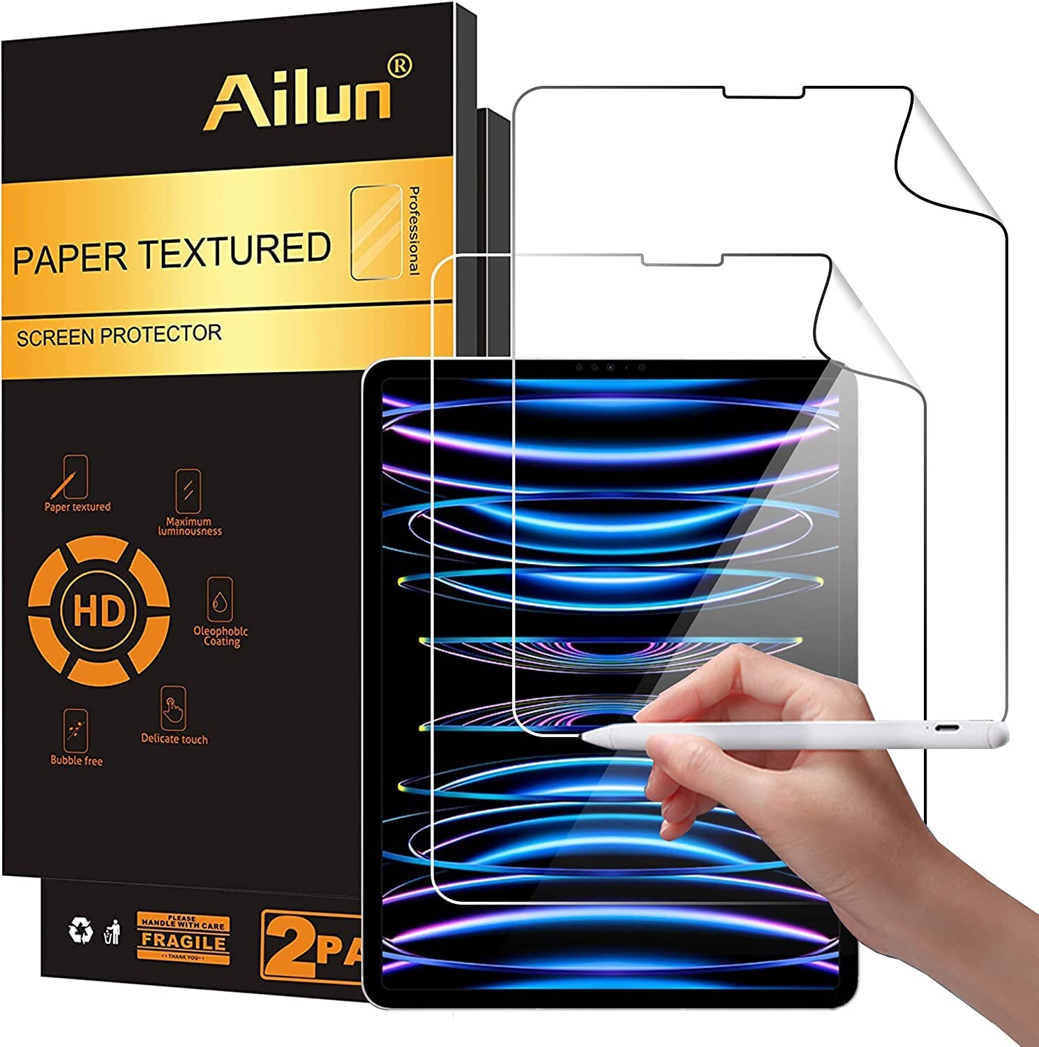 Ailun Paper Textured Screen Protector iPad Pro 129 Inch Display