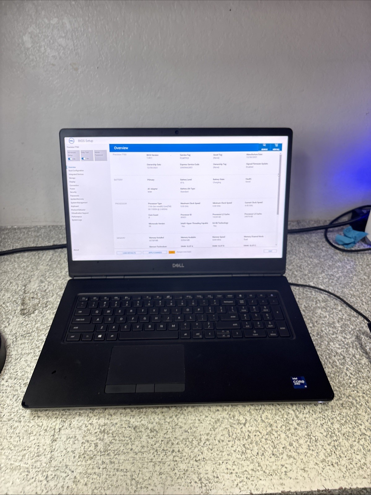 Dell Precision 7760 11th Gen i9-11950H 2.60GHz 32GB 512GB SSD W11 Laptop (