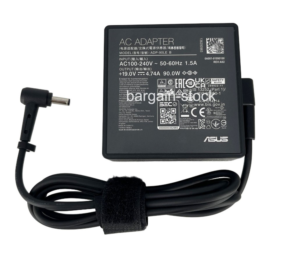19V 90W AC Adapter Charger For ASUS Vivobook 14X K3405VF-ES74 Power Supply 4.5mm
