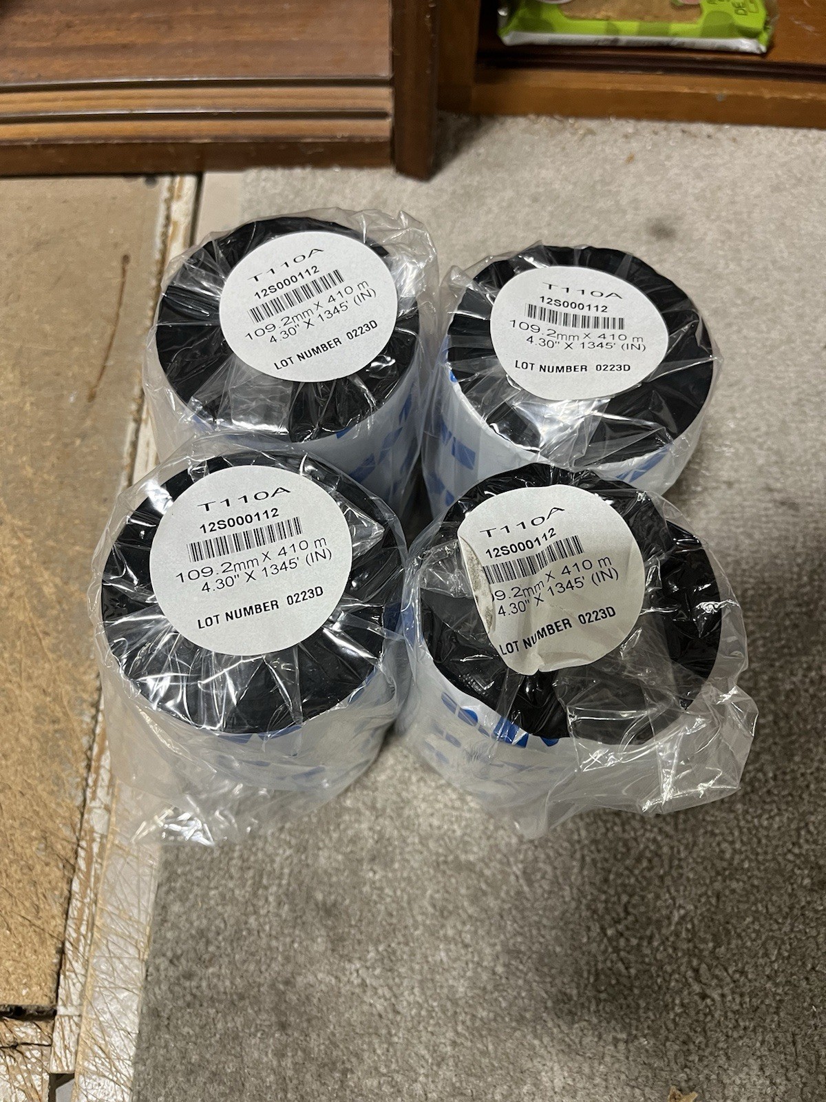New, Sato T110A Wax-resin Ribbon Lot
