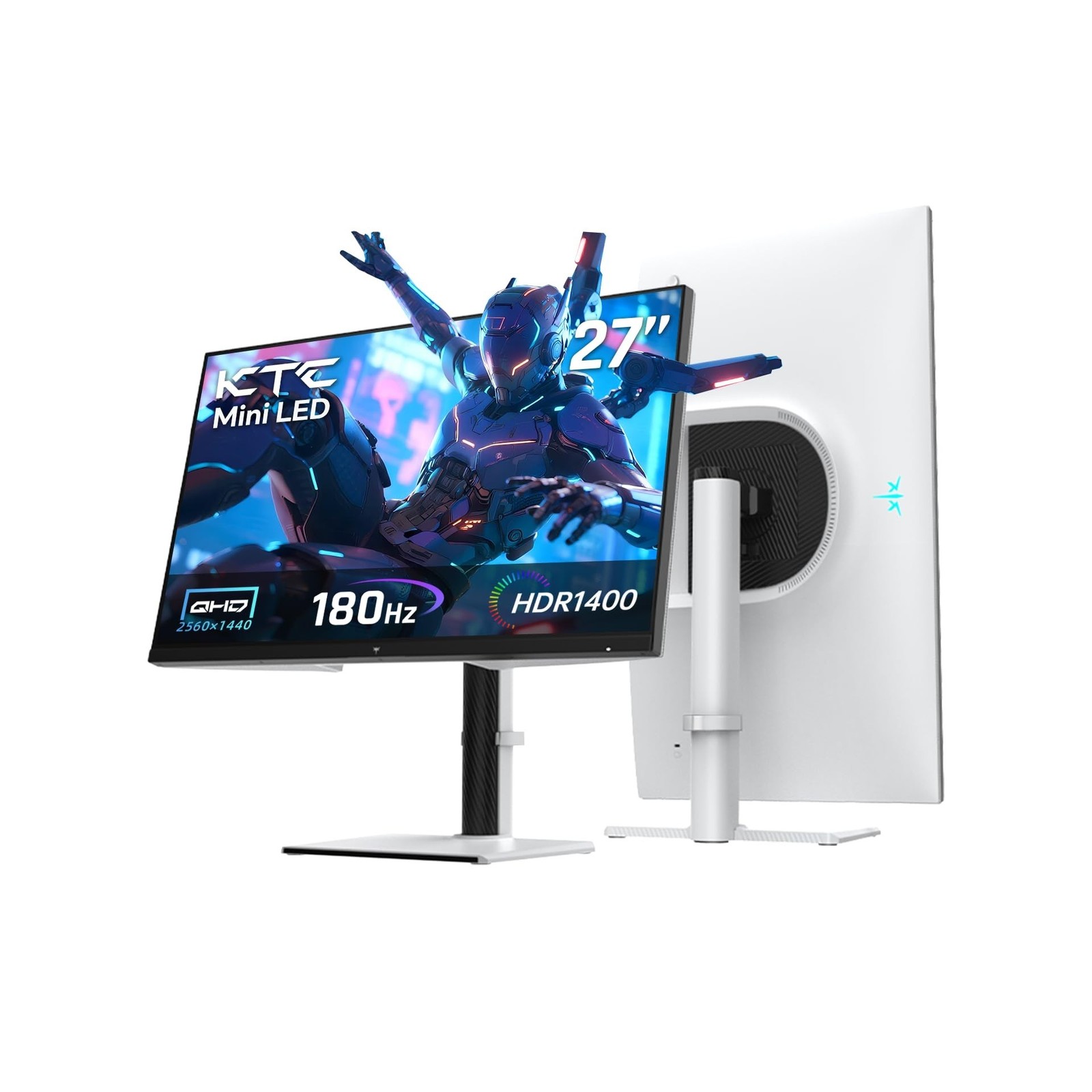 KTC QHD Mini LED Monitor 27 Inch, 1440P 180Hz Gaming PC Monitor, HDR 1400, HD...