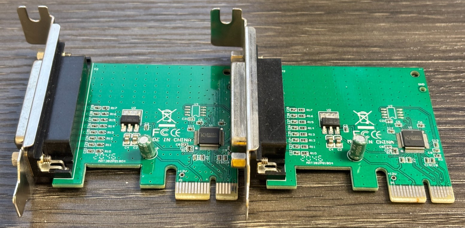 LOT 2 X-MEDIA XM-PEX-1P PCIe x1 DB25 Parallel LPT Port Controller Card Tested