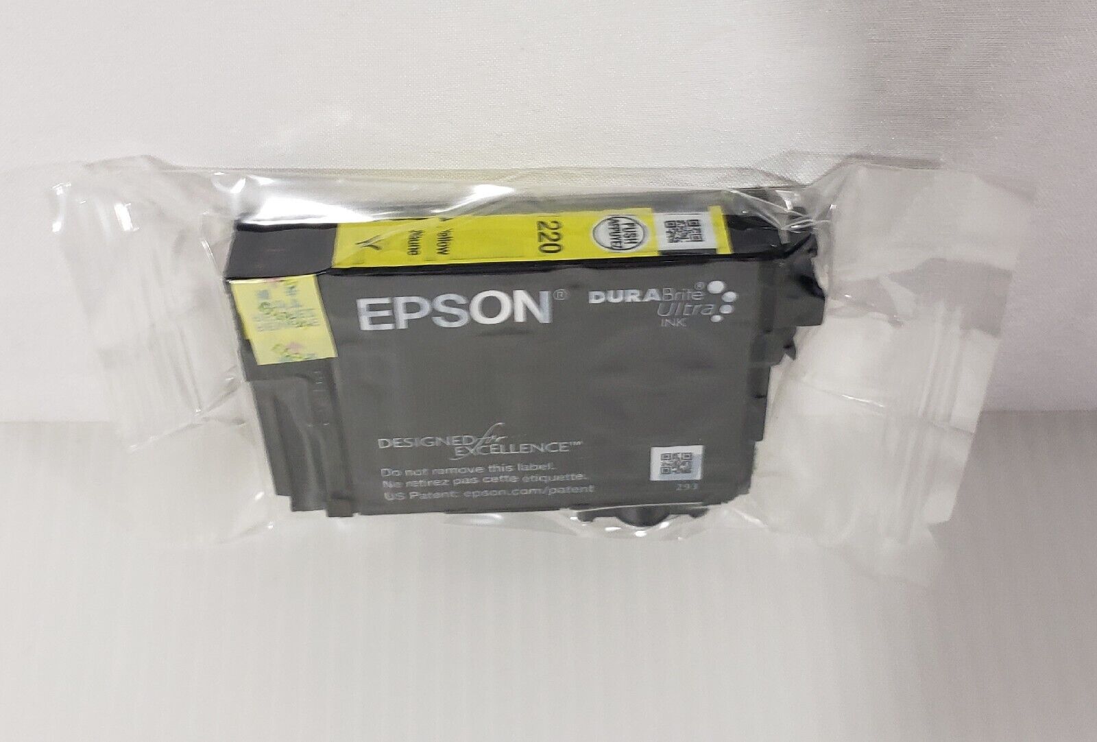 NEW Sealed Genuine Epson 220 Yellow Ink Cartridge 