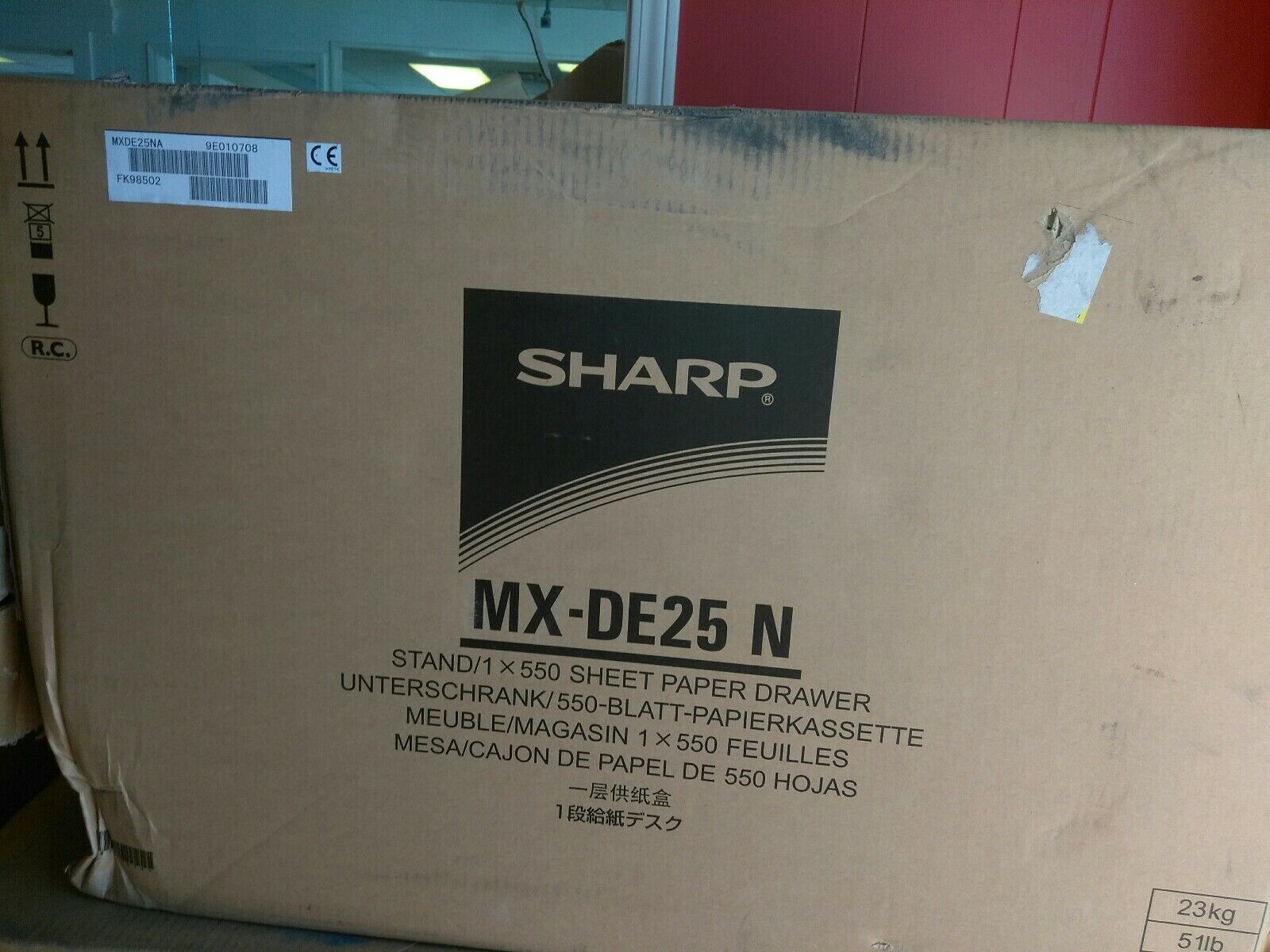 (1) NEW Sharp Stand/1 x 550-sheet Paper Drawer MX-DE25N