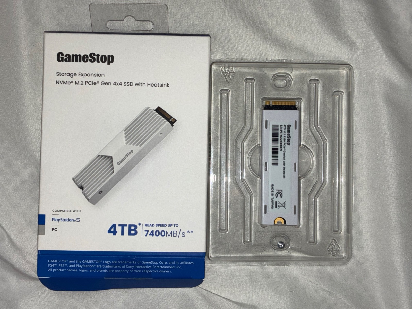 Open Box Gamestop 4TB NVMe M.2 PCie Gen4X4 Internal SSD 7400 MB/s For PS5/PC