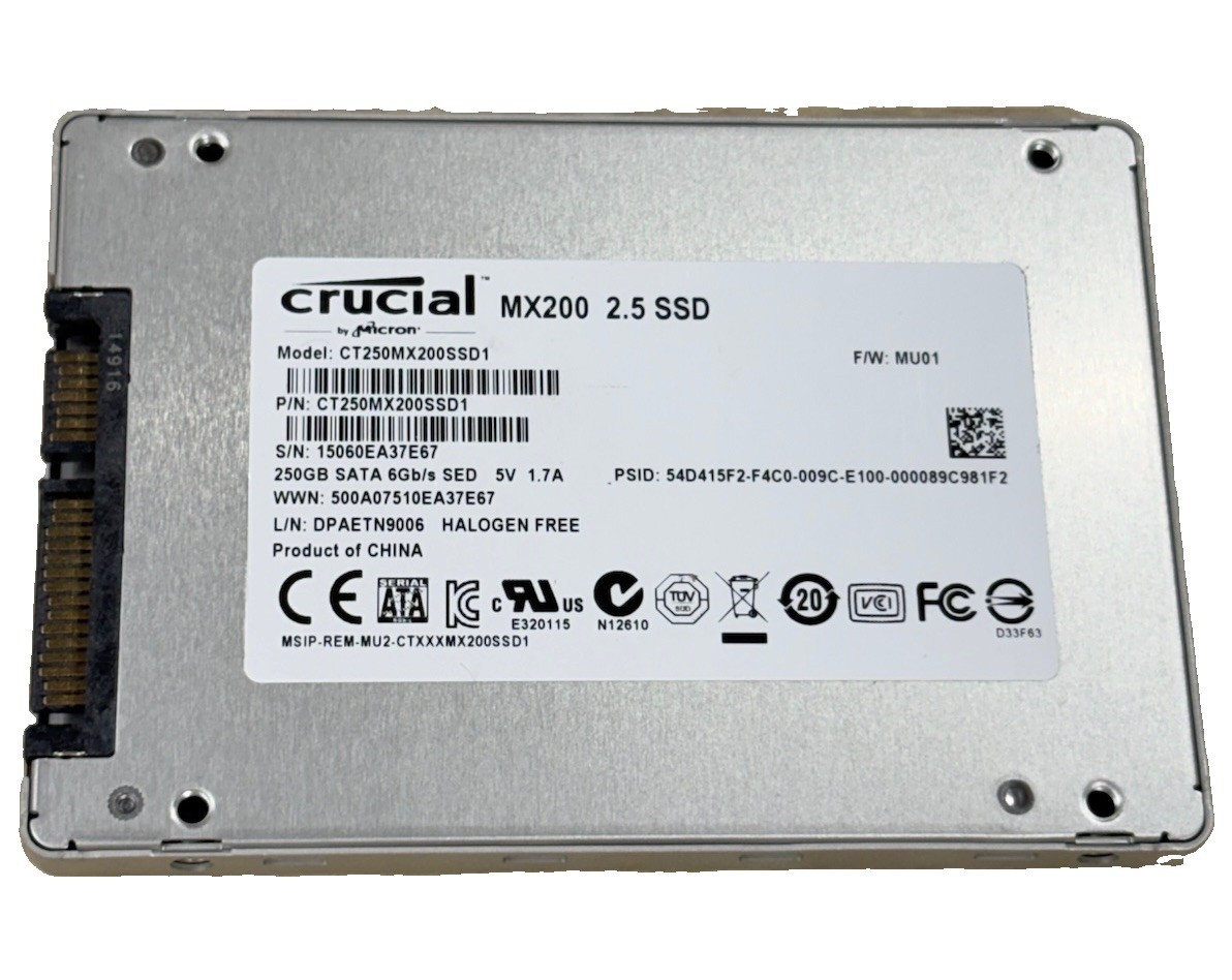 CRUCIAL MX200 250GB 2.5" SATA SSD CT250MX200SSD1 Grade B+