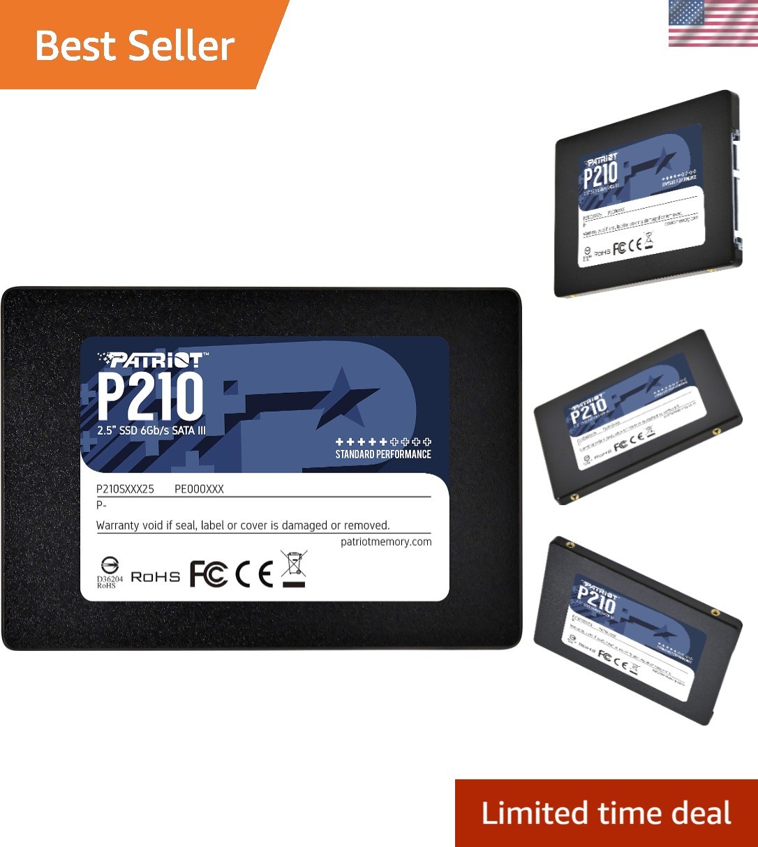 Maximize Performance with Patriot P210 128GB 2.5-Inch SATA SSD - Secure & Fast
