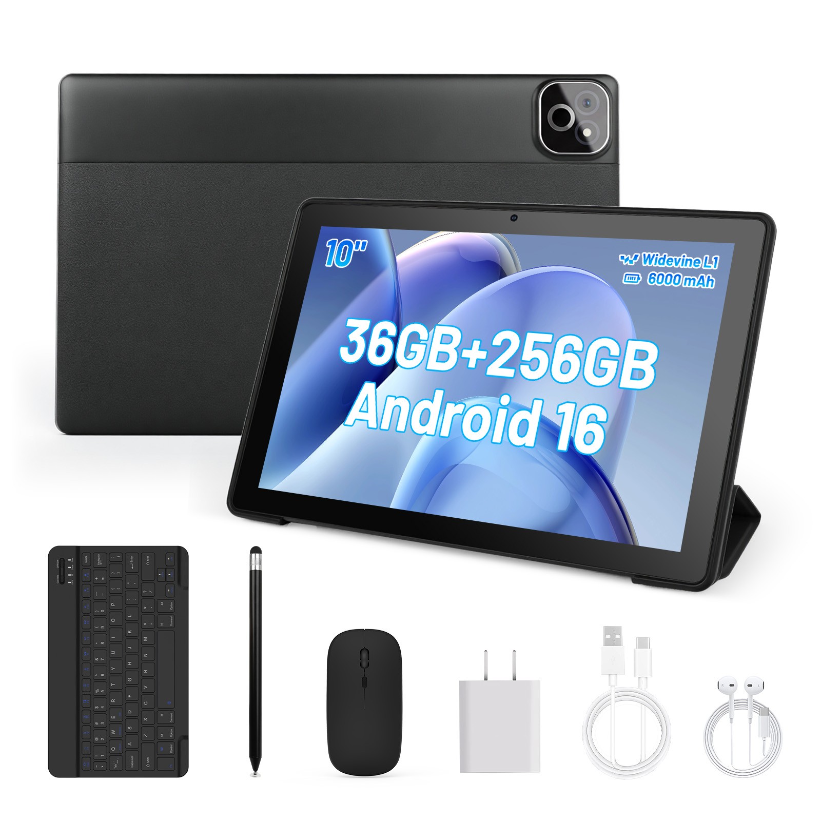 Octa-Core Tablet Android 16 Gaming Pad 36GB+256GB ROM 6000mAh 10.1" IPS HD Touch