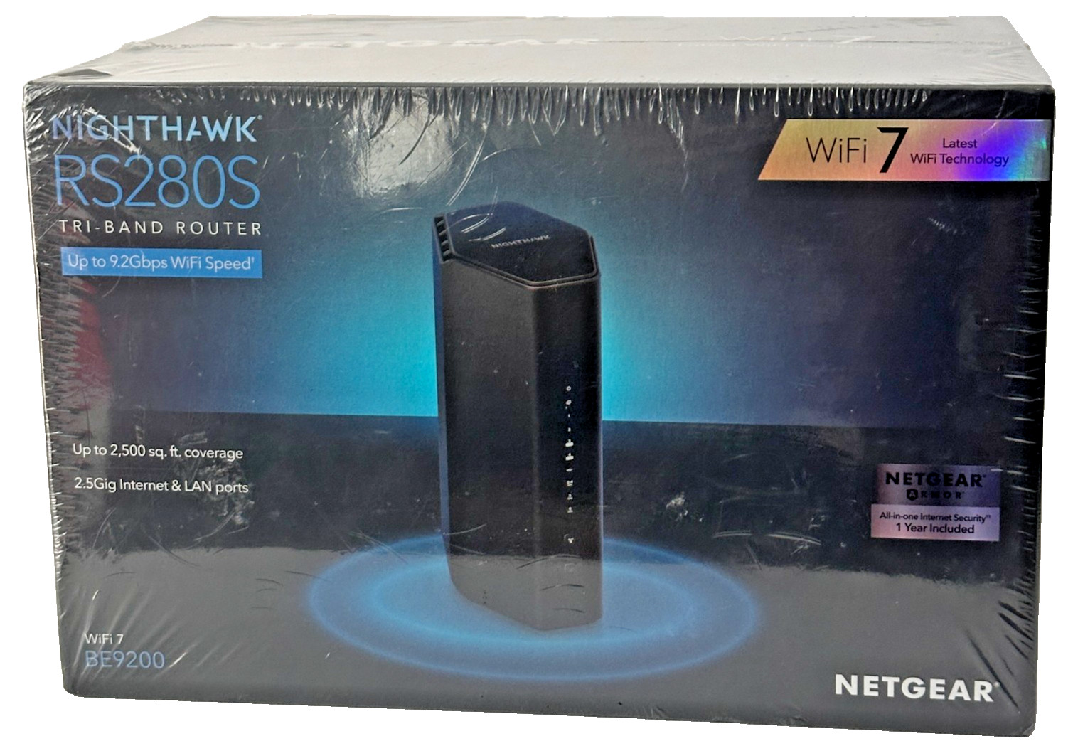NETGEAR Nighthawk RS280S WiFi 7 BE9200 Router New +1-Yr Armor Included
