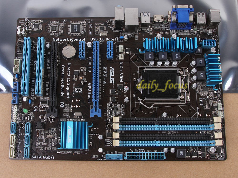 Original ASUS Z77-A Motherboard LGA 1155 DDR3 Intel Z77