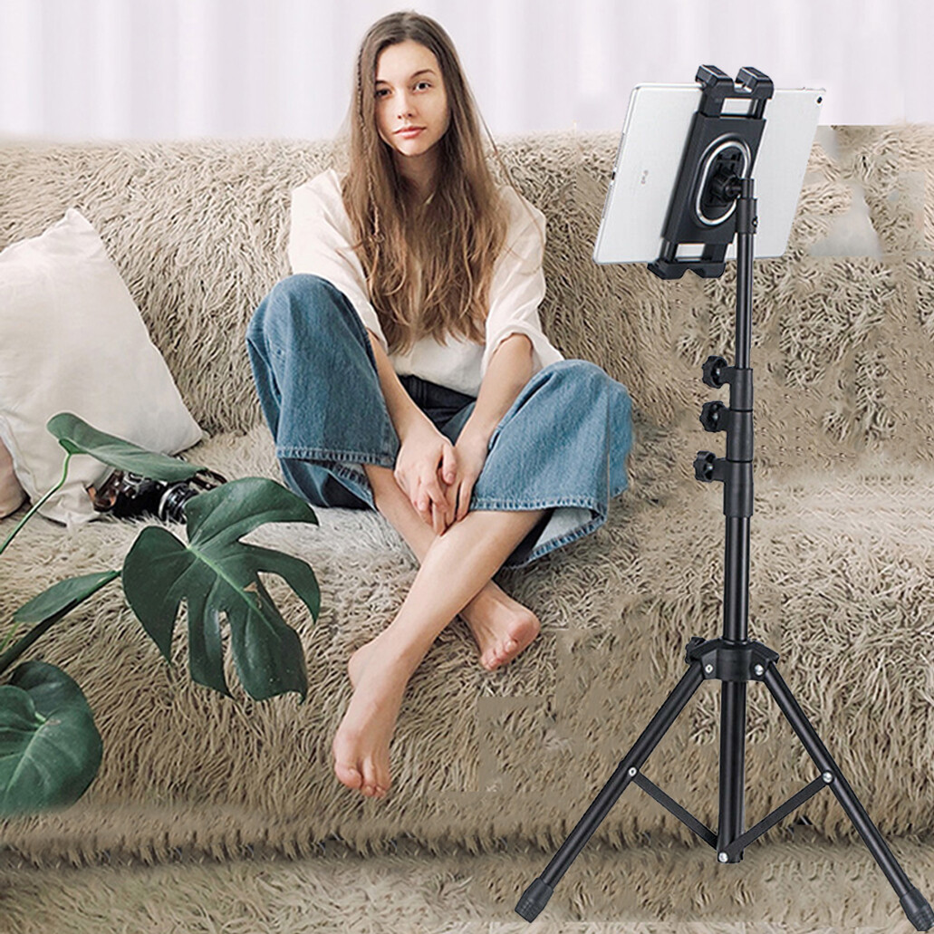 Tripod Stand Height Adjustable Floor Tablet Tripod Stand for iPad Mini iPad Air