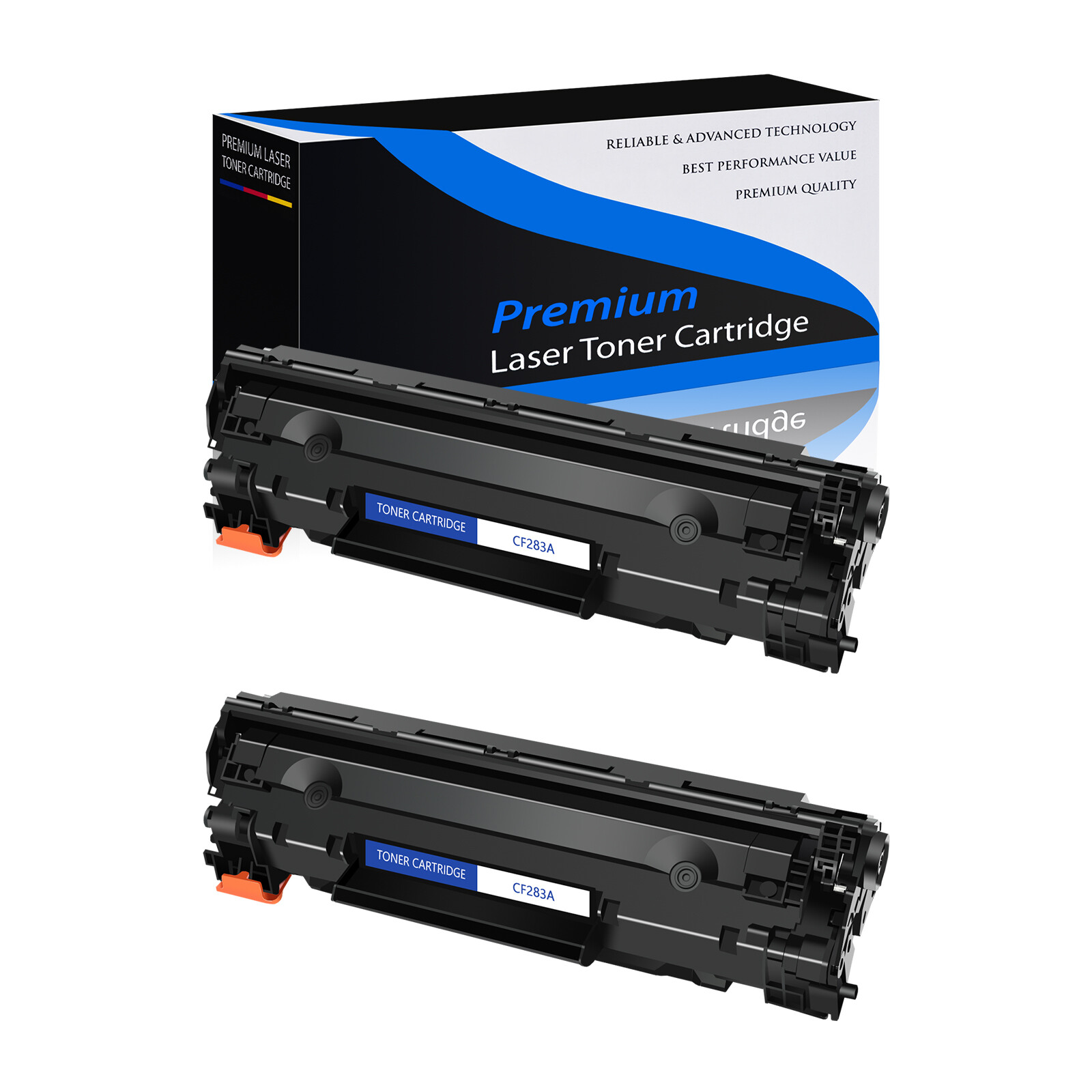2PK CF283A BK Toner Compatible with HP 83A LaserJet Pro MFP M225dw M225rdn M201n