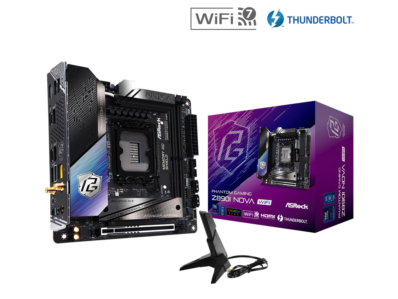 ASRock Z890I Nova WiFi LGA 1851 Intel Z890 Mini ITX Motherboard