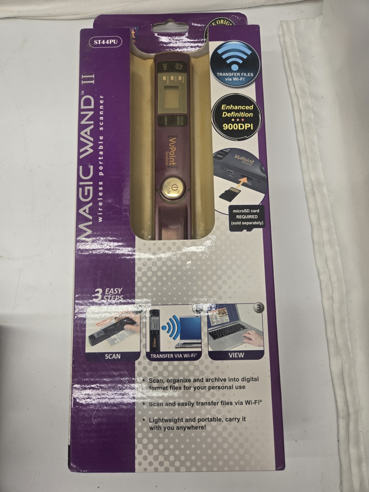 VuPoint Solutions - Magic Wand II Wireless Portable Handheld Scanner - ST44PU 