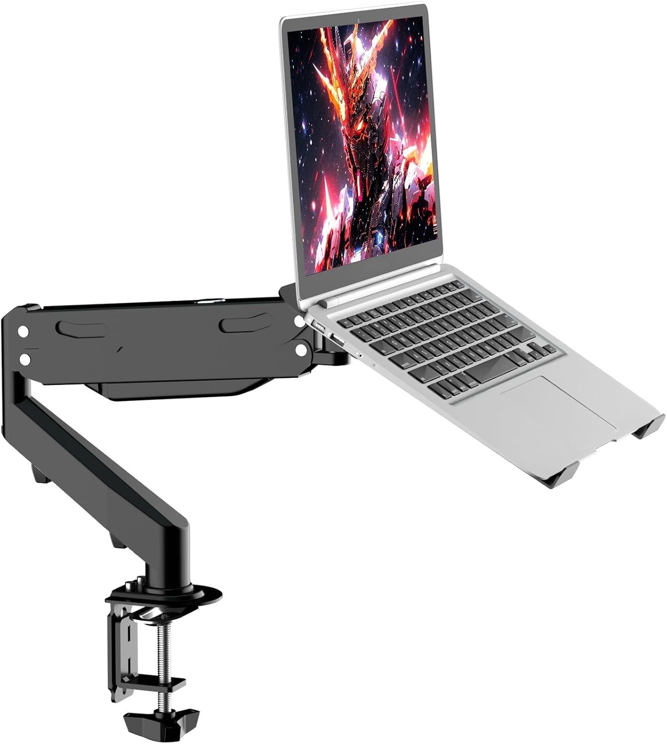 2 in 1 Laptop Desk Mount with Gas Spring Arm | Monitor Laptop Stand for 12-17"..