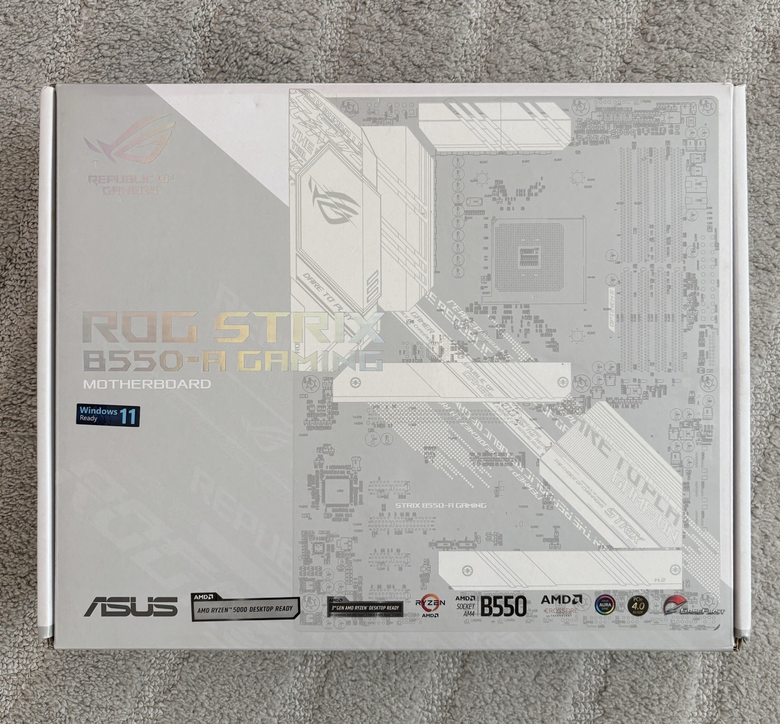 ASUS ROG Strix B550-A Gaming AM4 ATX Motherboard White