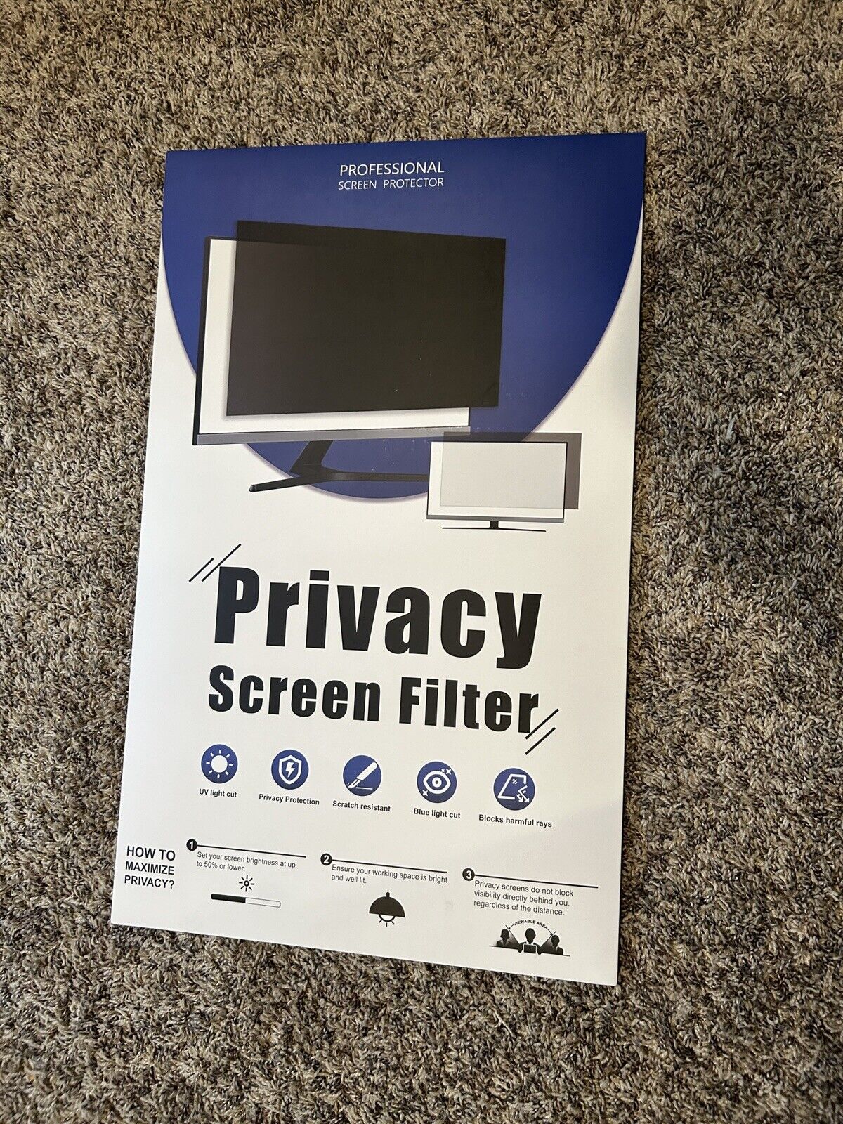 27” Computer Privacy Screen Filter for 16:9 Widescreen Monitor - For iMac