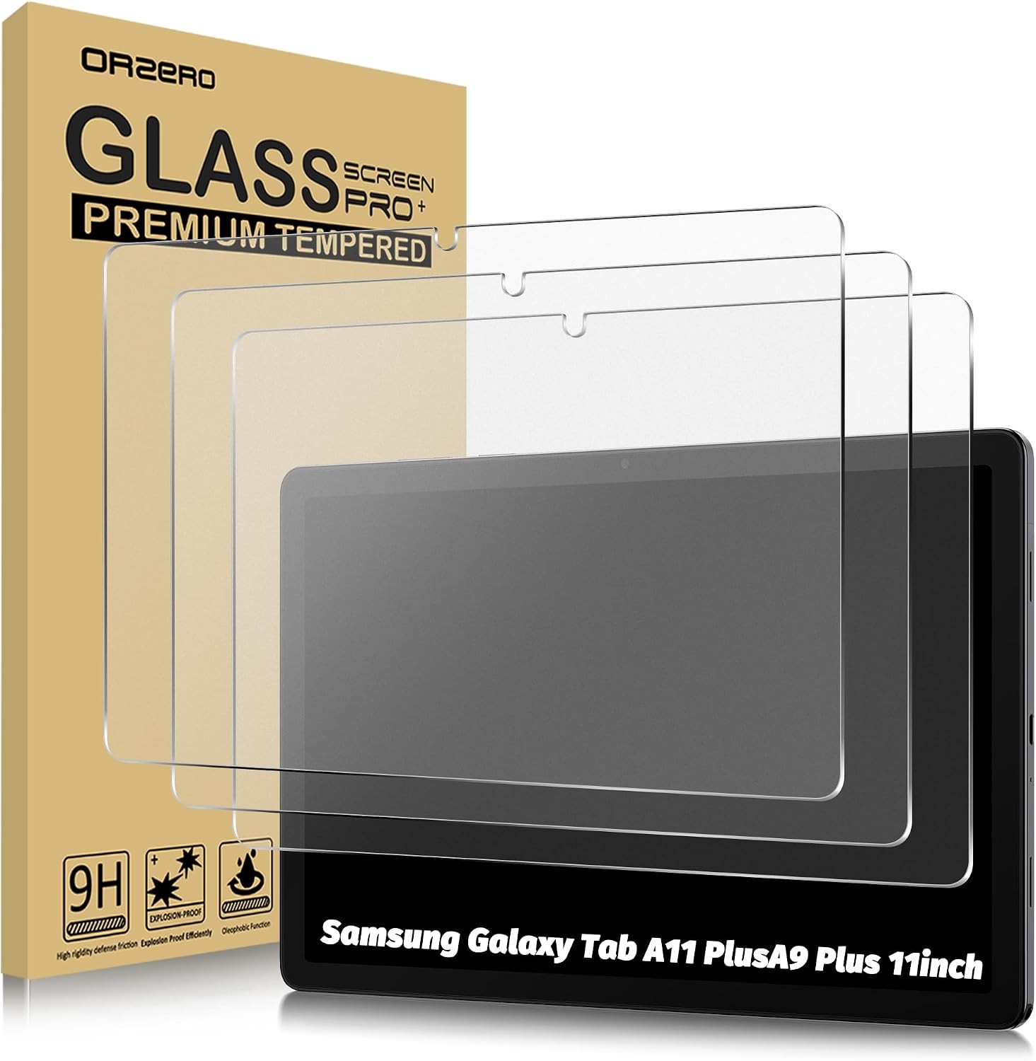 Sleeve for Samsung Galaxy Tab A11 Plus/A9 Plus 11 Inch, Anti-Fingerprint Tempere