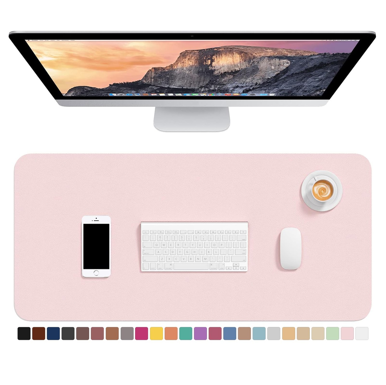 Desk Pad, 30" x 14" PU Leather Desk Mat, XL Extended Pad, Waterproof Desktop ...