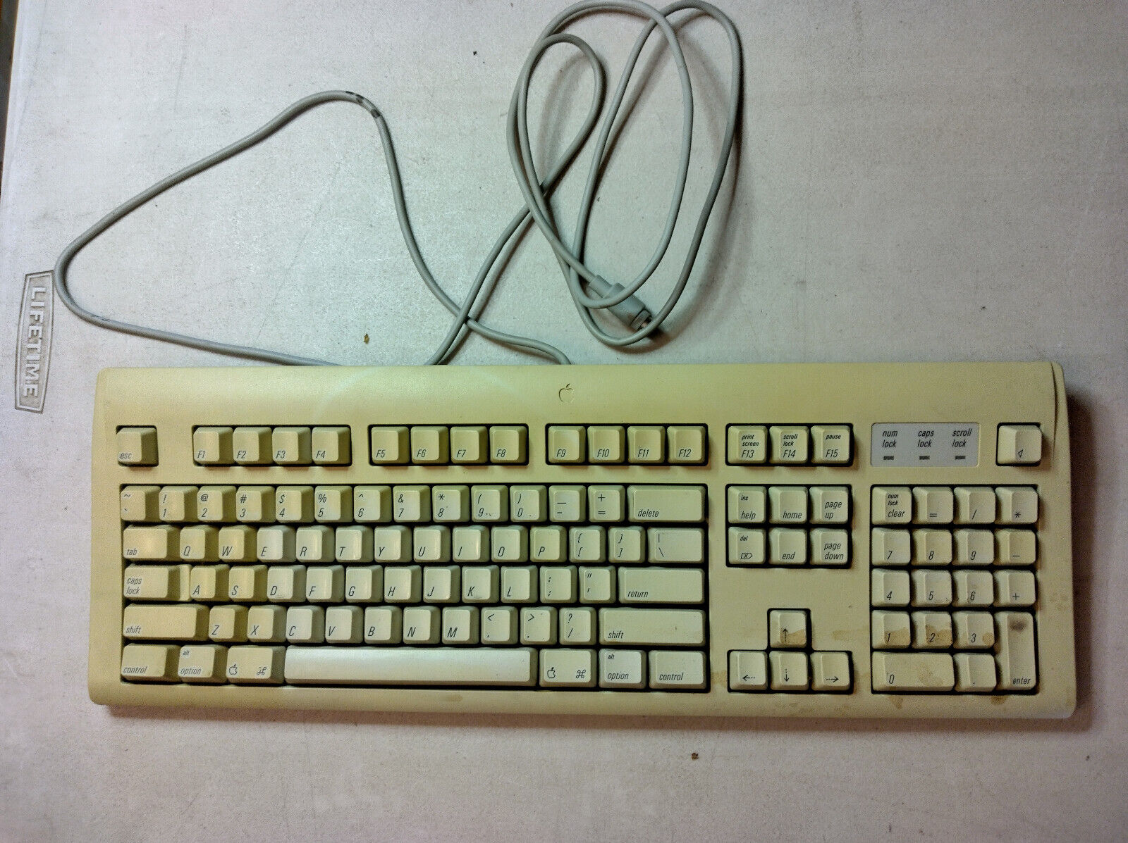 VINTAGE Apple Design Keyboard M2980 Mechanical NonProfit EDU Org