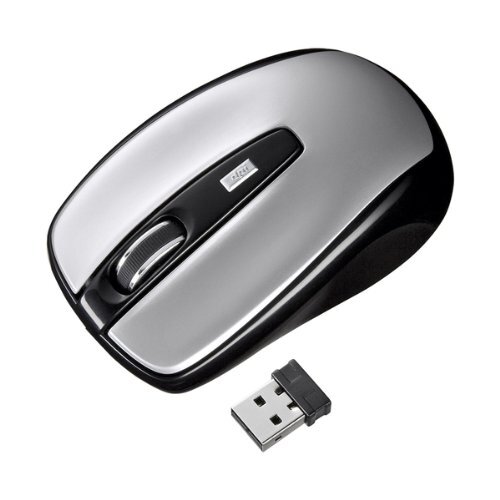Sanwa Supply Ultra-Small Receiver Wireless Optical Mouse Silver MA-NANOH8SNEW