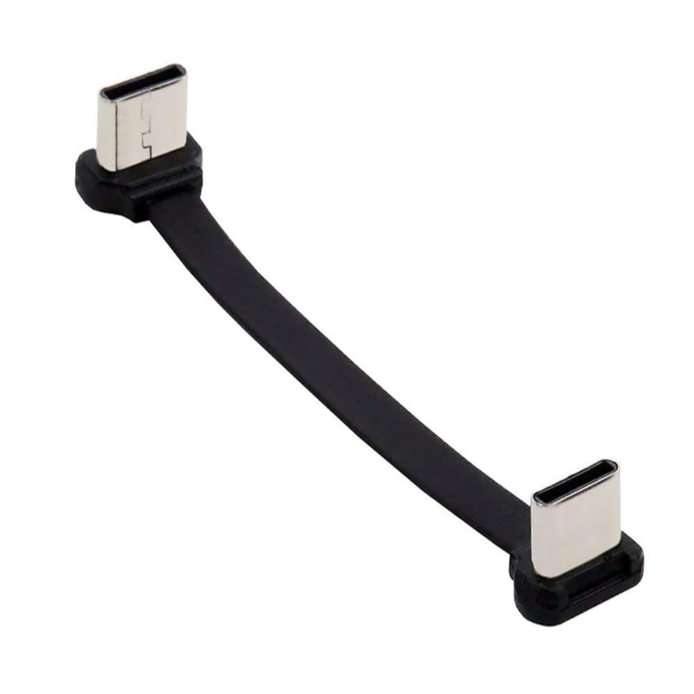 cablecc 65W ltra Slim Flat Power Data USB-C Type C to Cable 10cm, Grey