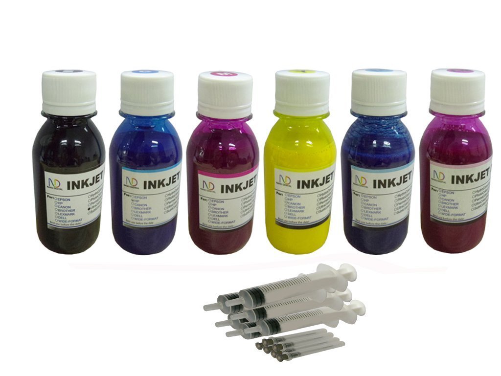 6x100ml ND® Pigmented Sublimation Inks for Brother & Epson 79 1400 1430 printer