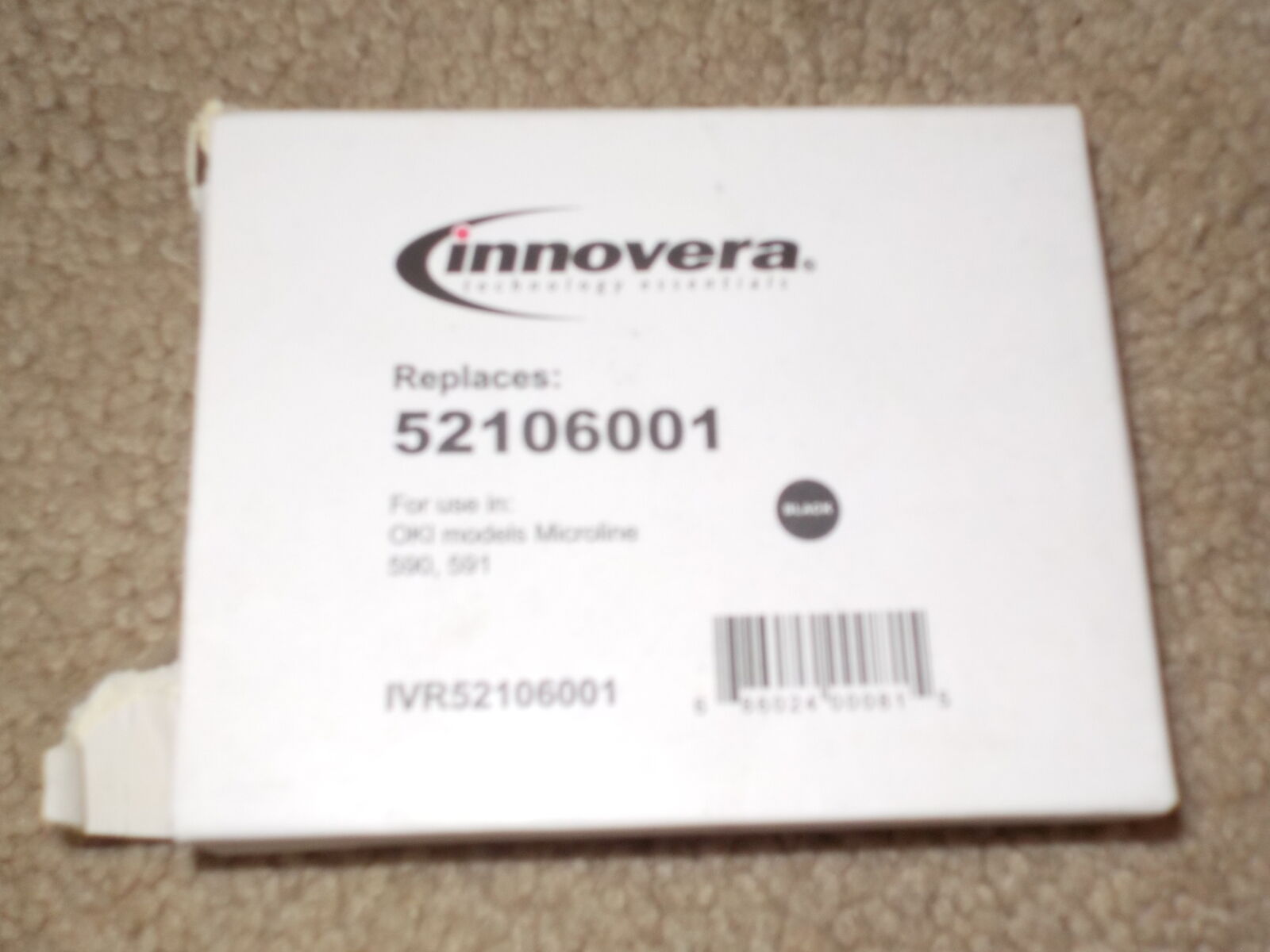 Innovera 52106001 Compatible OKI Printer Ribbon, Black