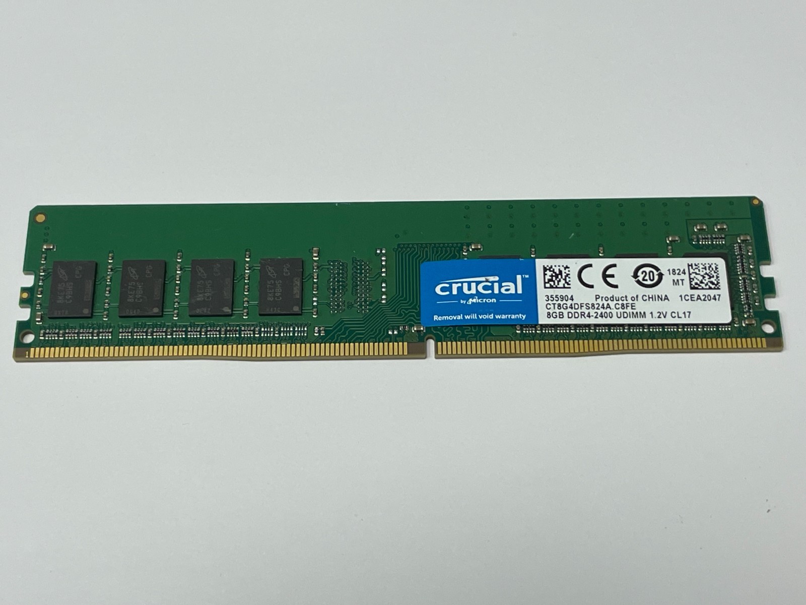 Crucial 8GB (1 Stick) PC4-19200 DDR4 2400T Desktop PC Memory CT8G4DFS824A.C8FE