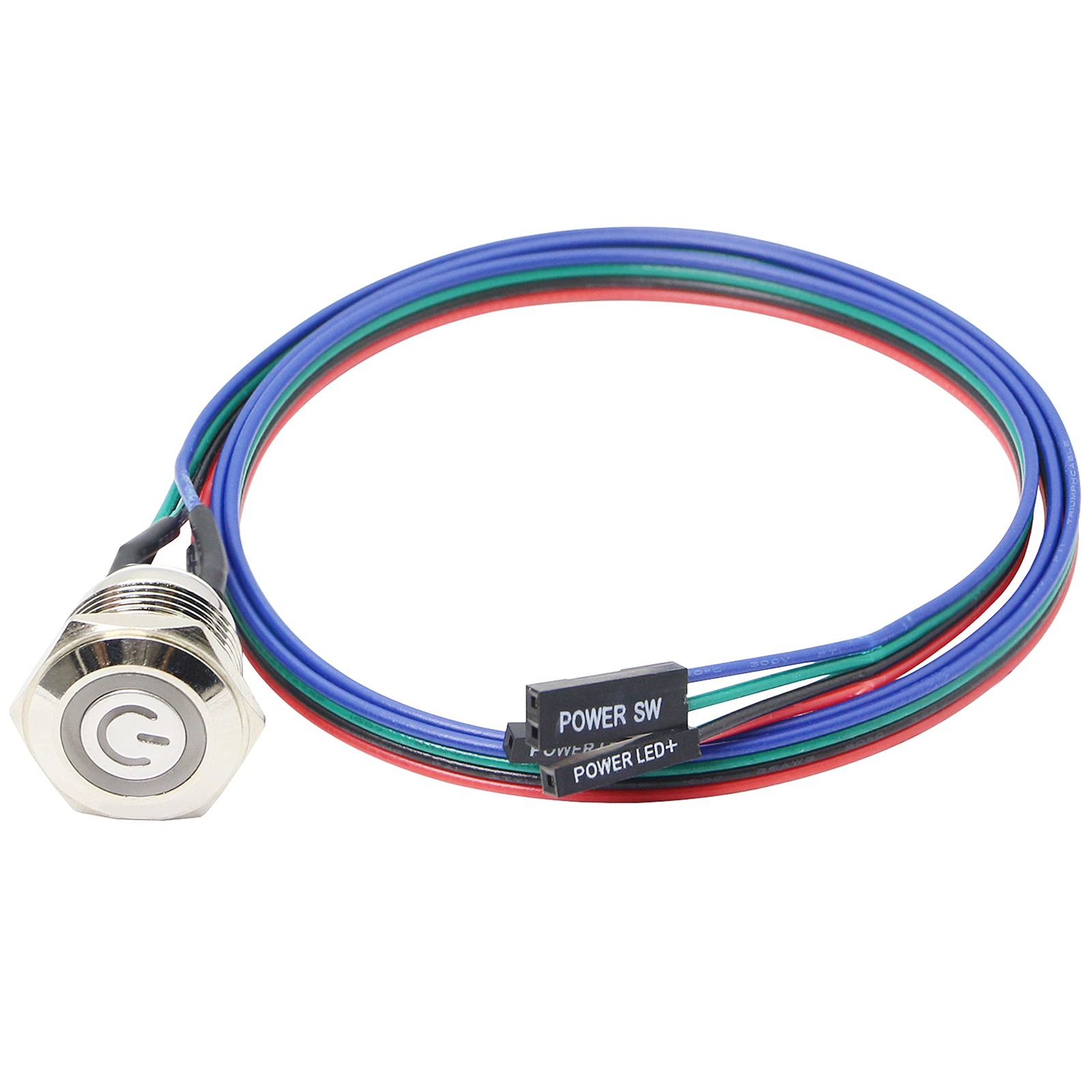 Chassis Switch Host Metal Button, Computer Case LED Power Button ATX Supply O...