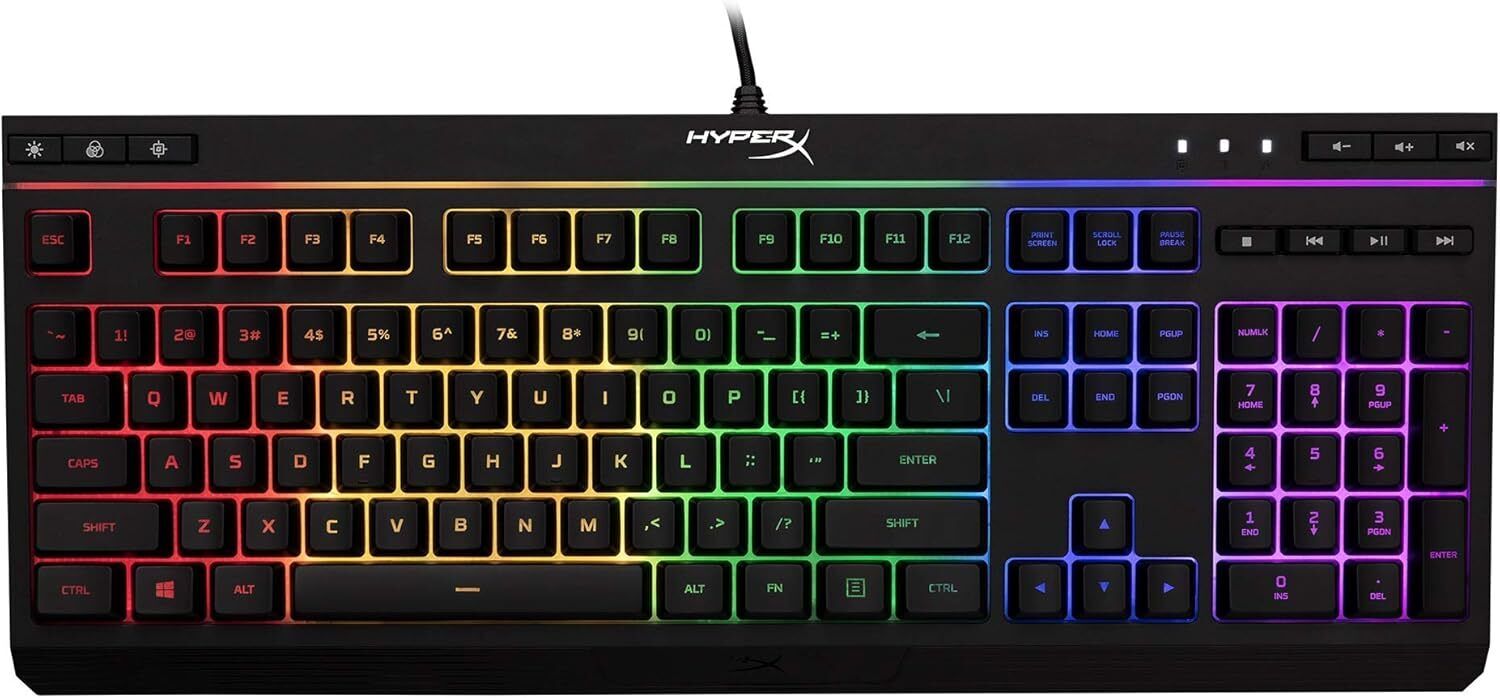 HyperX Alloy Core RGB - Gaming Keyboard Quiet Silent Keys Spill Resistant, Black