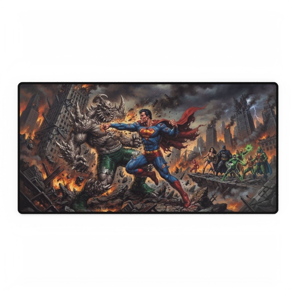 DC Comics Superman Vs Doomsday Epic Battle Mouse Pad Desk Mats