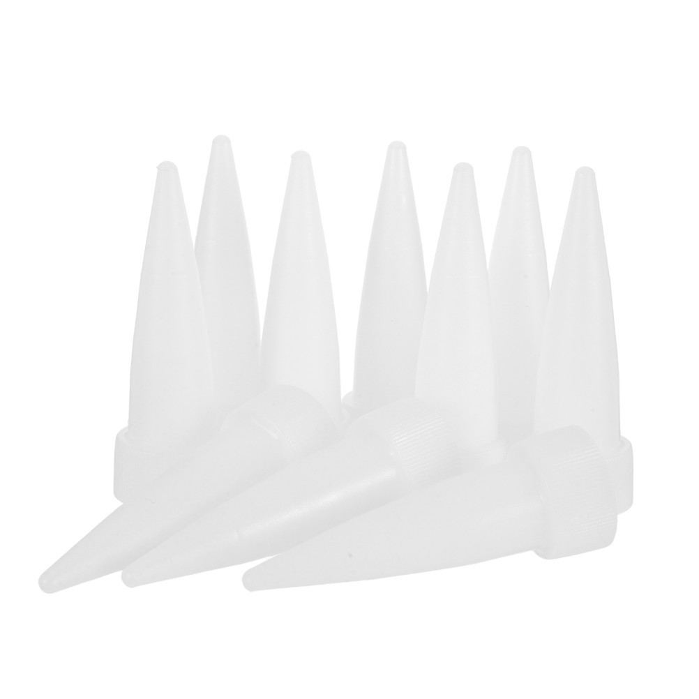 10Pcs Plastic Caulking Gun Extender Nozzles for Smooth Glue Flow Control White