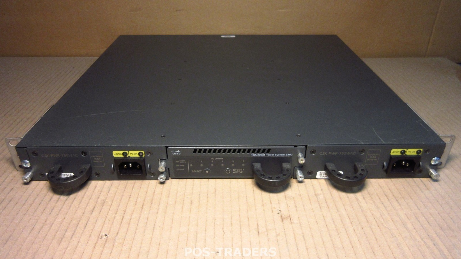 Cisco 2300 Redundant Power Supply PWR-RPS2300 V02 w/ 2x C3K-PWR-750WAC PSU's