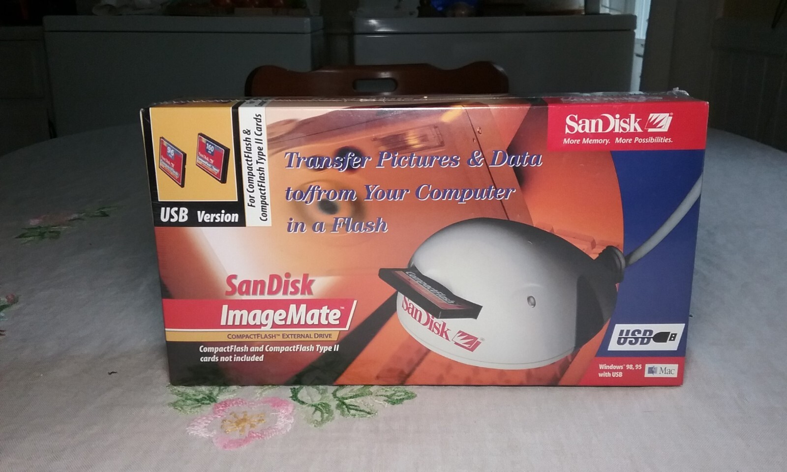 1999 SanDisk ImageMate CompactFlash USB External Drive SDDR-05-01 New Sealed