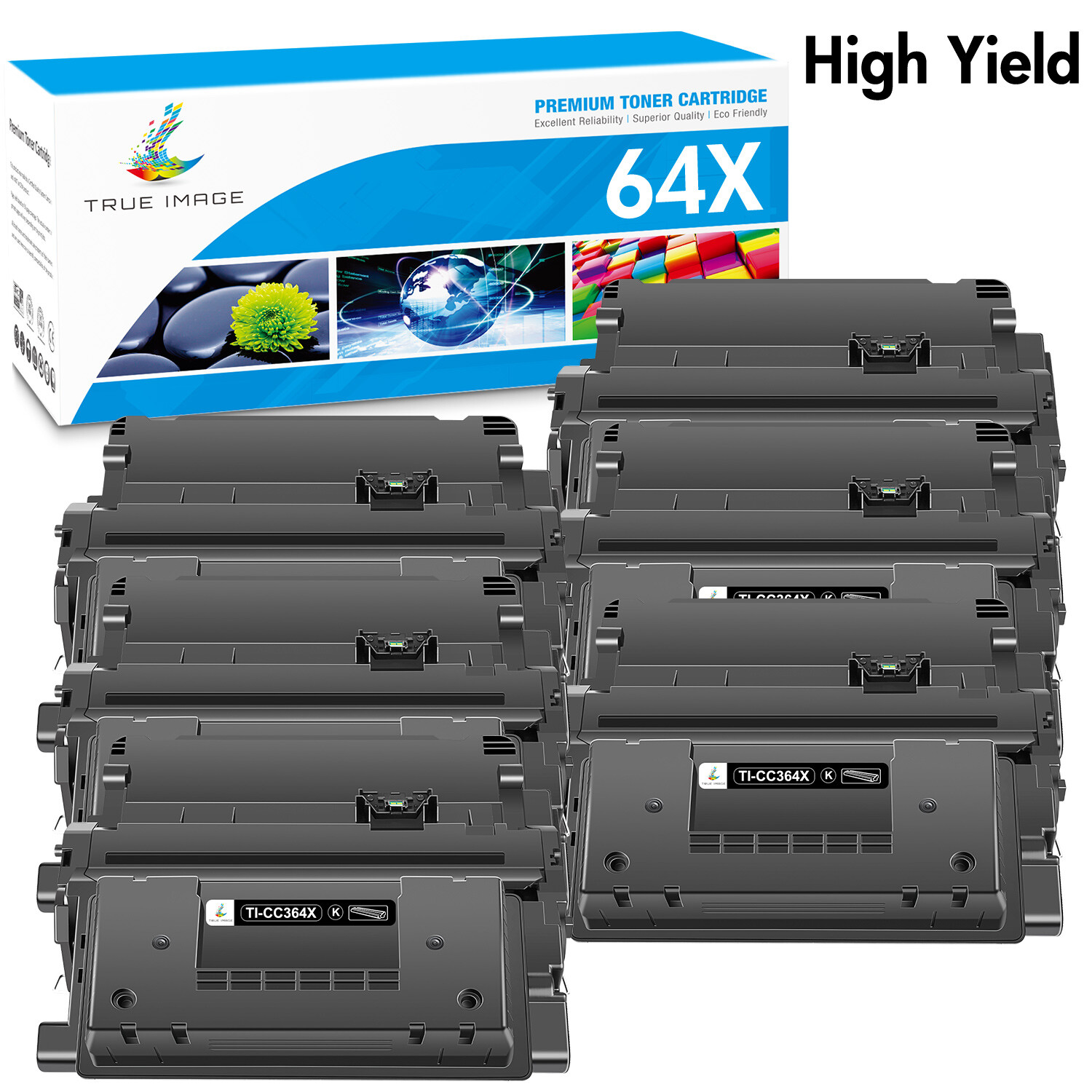 6PK CC364X 64X Black Toner Compatible For HP LaserJet P4015n Printer High Yield