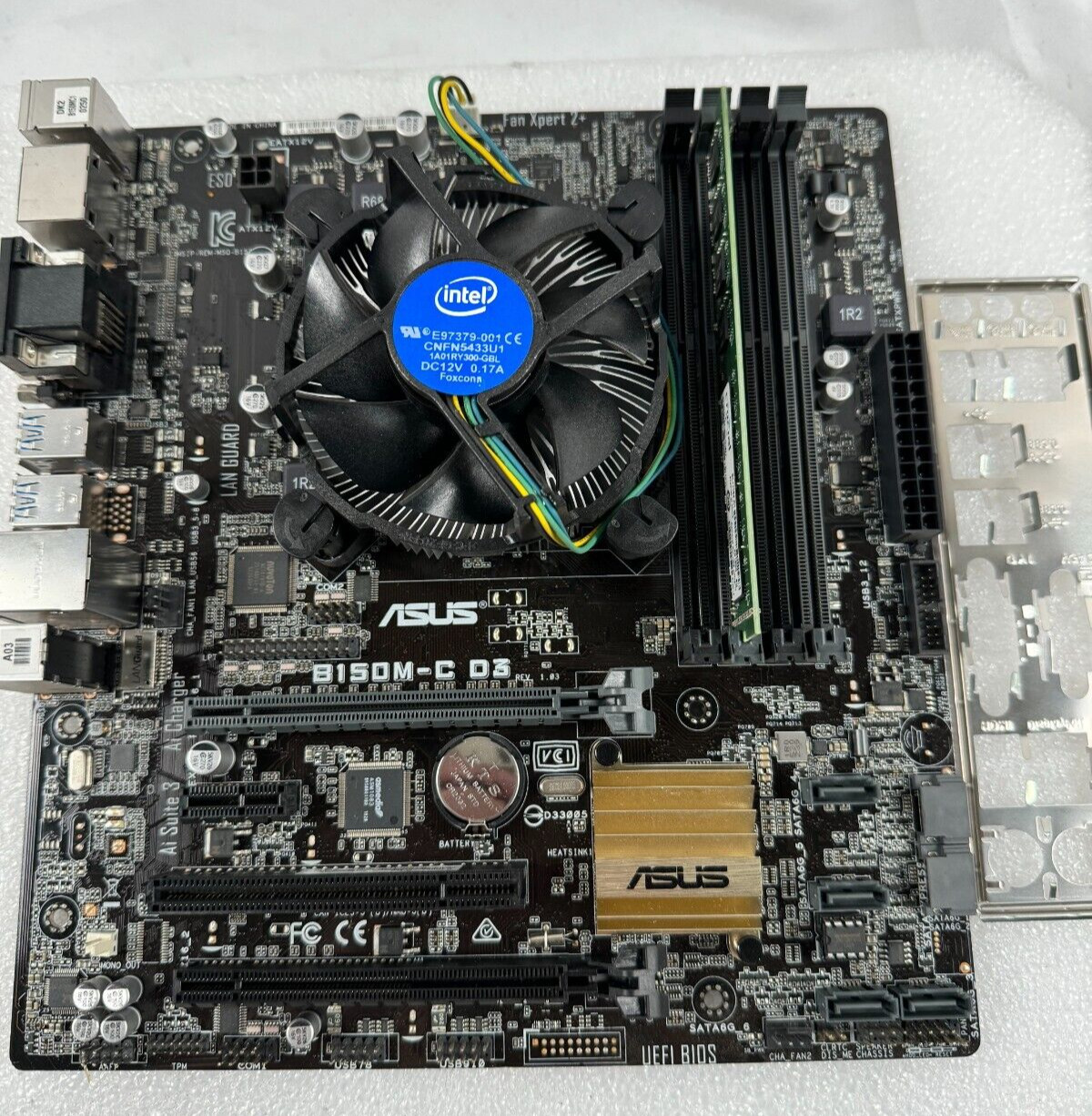 ASUS B150M-C Motherboard mATX LGA1151 w/ G3900 CPU +8G DDR3 + Cooler; Tested