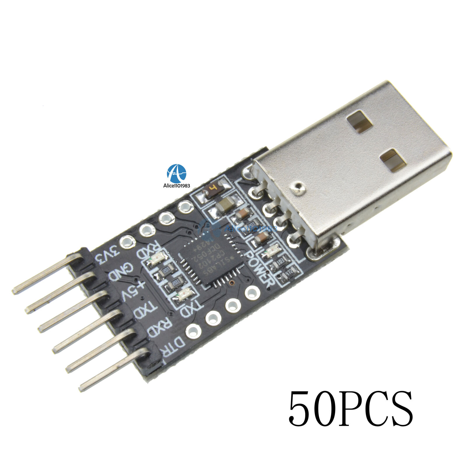 50PCS 6Pin USB 2.0 to TTL UART Module Serial Converter CP2102 STC Replace FT232