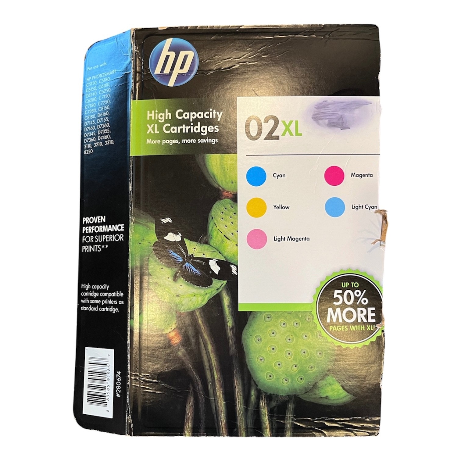 HP 02 XL -  4 Color Ink Cartridges Multi-Pack OEM New Open Box - Missing Magenta