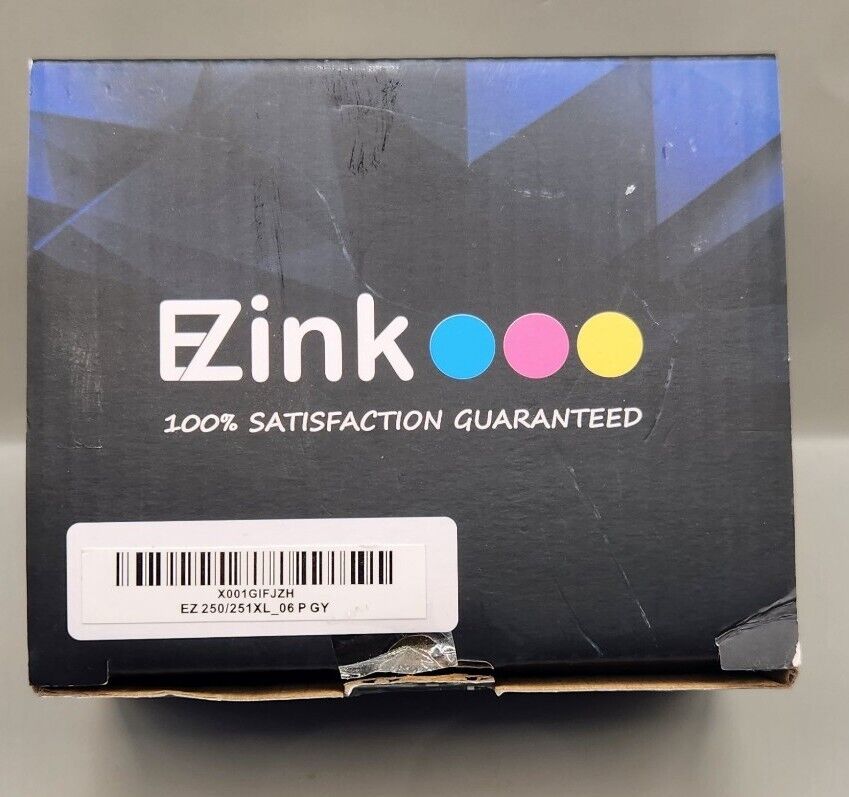 EZink 250XL -251XL Compatible Ink Cartridge 6 Pack New Open Box 