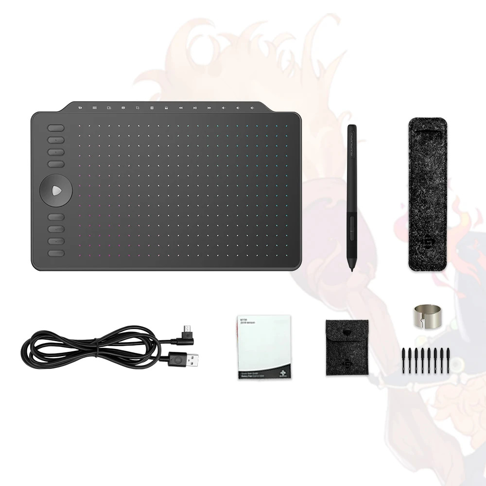 GAOMON M1220 12" Graphics Tablet 8192 Pressure Levels 8 Keys Android Windows Mac