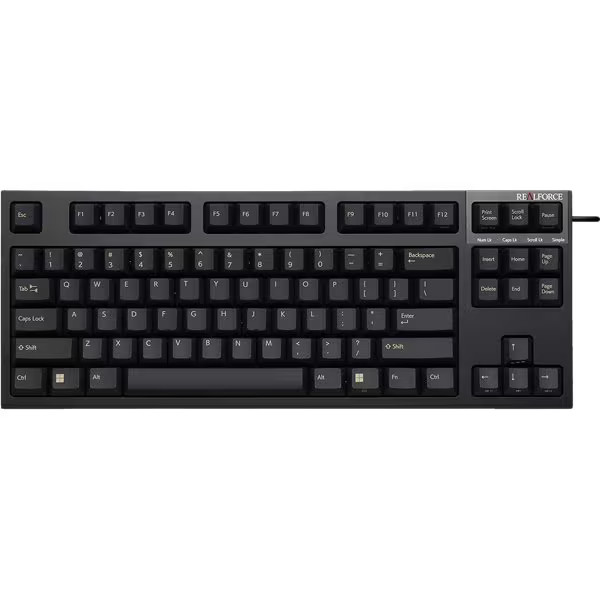 REALFORCE R3S Keyboard Wired Tenkeyless 45g English Layout Black R3SD11