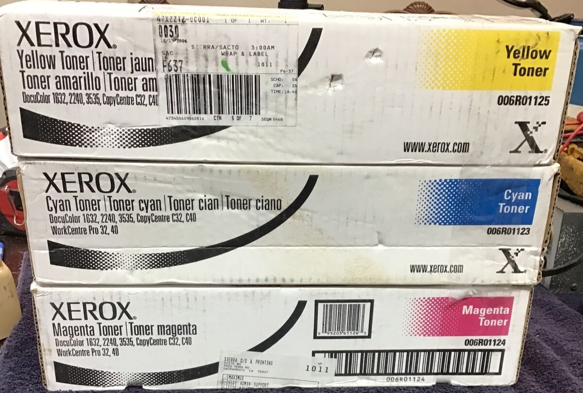 GENUINE XEROX 3 Pack Toner Cyan Magenta Yellow (141)