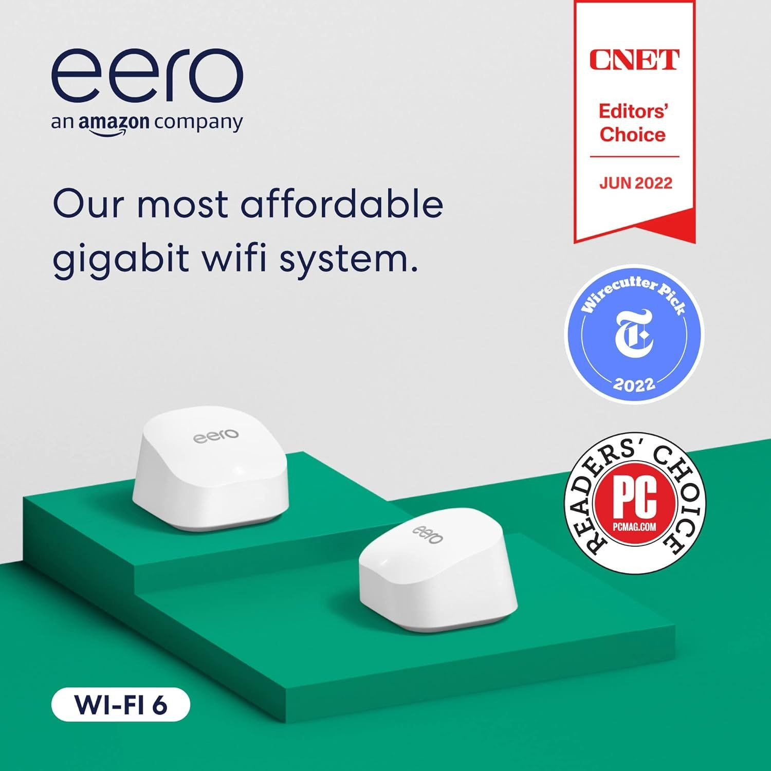 Amazon eero 6+ mesh Wi-Fi router | 1.0 Gbps Ethernet | Coverage up to 4,500... 