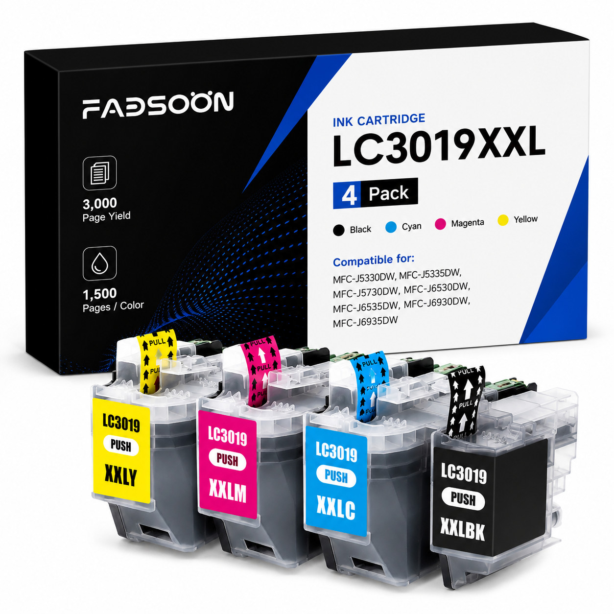 LC3019XXL 4PK Super High Yield Ink MFC-J6930DW MFC-J6730DW MFC-J6530DW J5335DW