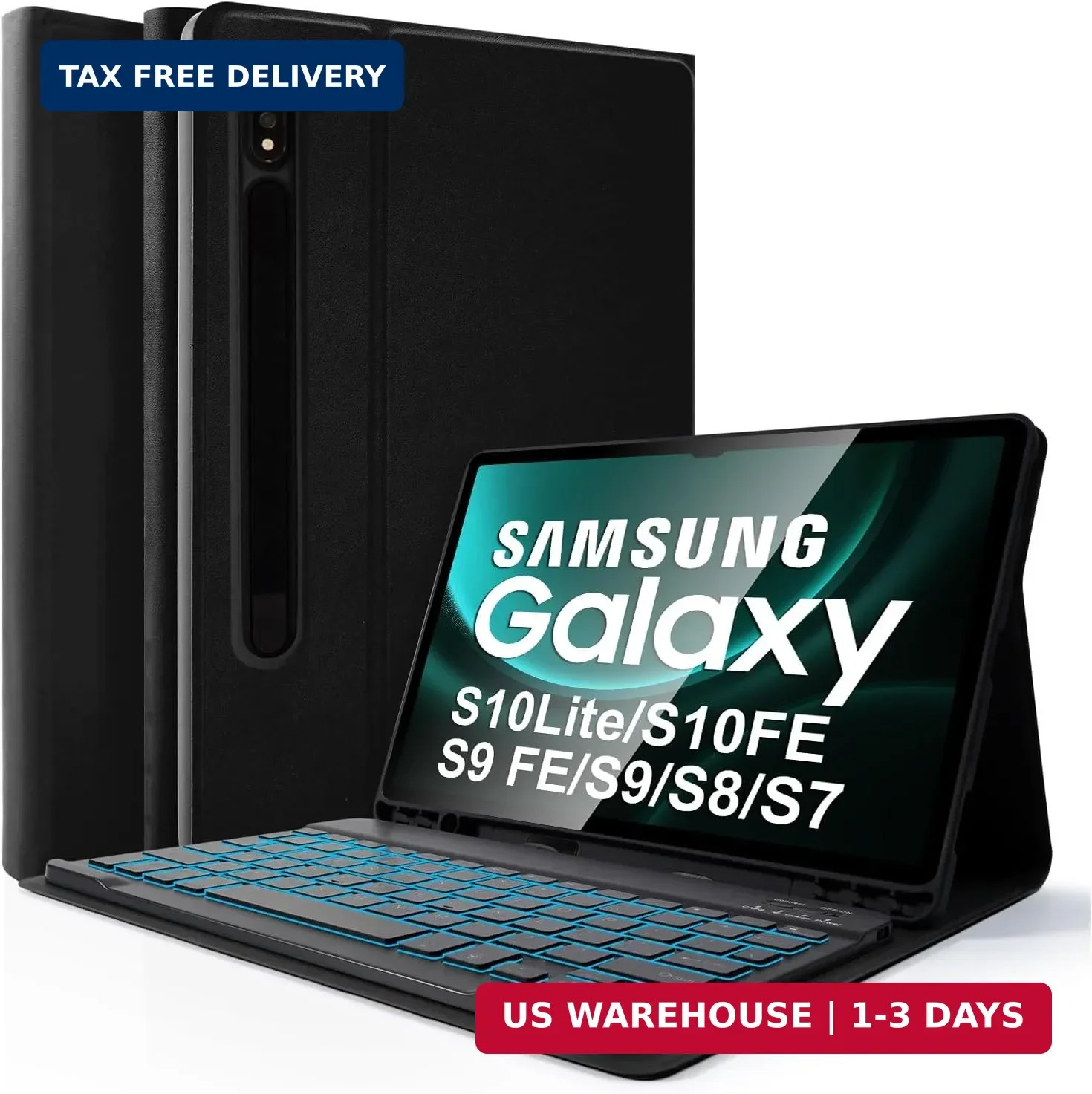 LAMA Backlit Keyboard Case for Samsung Galaxy Tab S10 Lite/S10 FE/S9 FE 10.9'',
