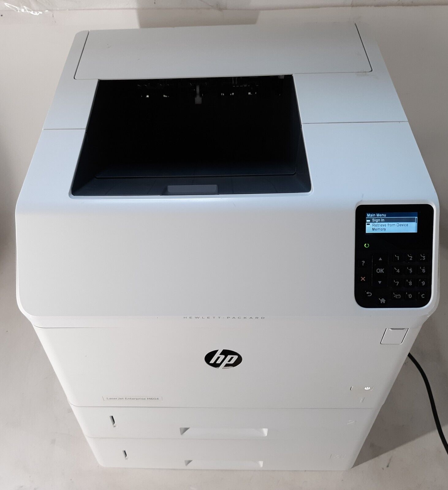HP LaserJet M604 Monochrome Laser Printer 171375PC w/ Extra Tray *TESTED*